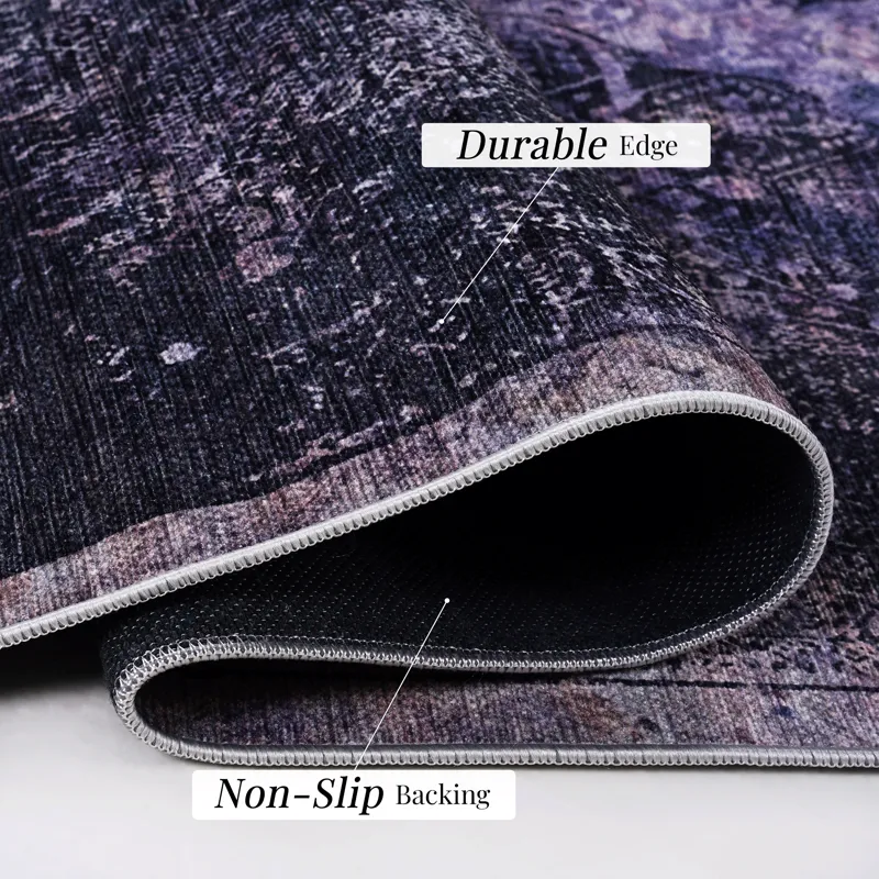 2\' x 3\' Machine Washable Area Rugs, Low-Pile, Non-Slip, Non-Shedding, Foldable, Kid & Pet Friendly