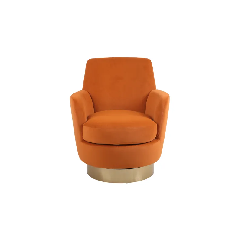 Velvet Swivel Barrel Chair, Swivel Accent Chairs Armchair For Living Room, Reading Chairs For Bedroo
