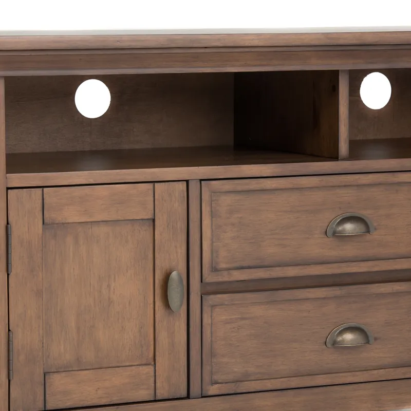 Redmond - 72\" TV Media Stand - Rustic Natural Aged Brown