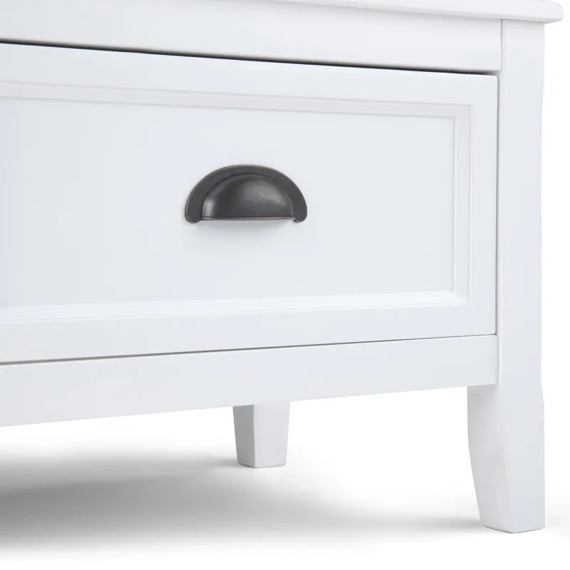 Burlington - Entryway Storage Bench with Drawers - White