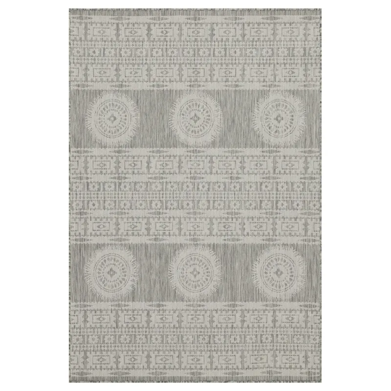 Sunshine - 2\'7\" X 7\'3\" Indoor / Outdoor Area Rug - Silver