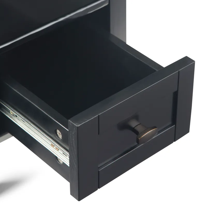 Warm Shaker - Narrow Side Table - Black