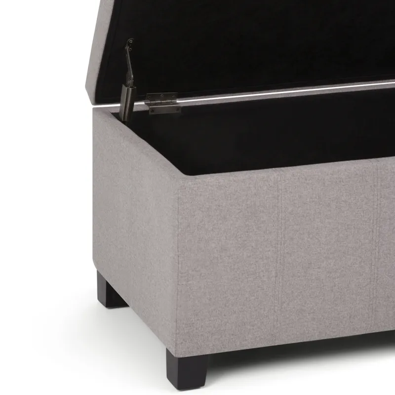 Dover - Storage Ottoman Bench - Cloud Grey