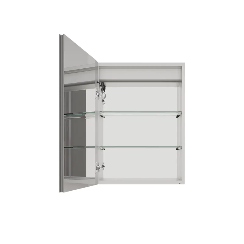 26X20\" Bathroom Medicine Cabinet With LED Mirror, Anti-Fog, Waterproof, 3000K~6000K Single Door Lig