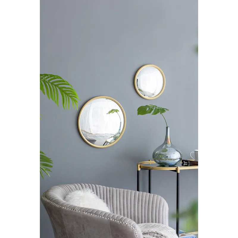 Round Mirror, Circle Mirror With Iron Frame For Living Room Bedroom Vanity, Entryway, Hallway - Gold