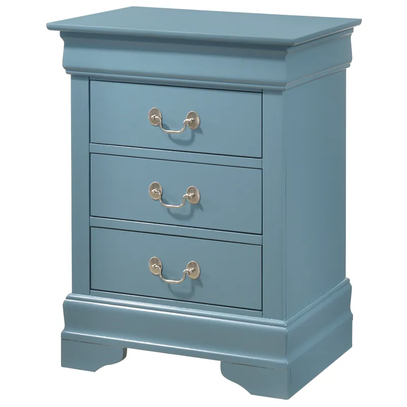 Louis Phillipe - G3180-3N 3 Drawer Nightstand - Teal