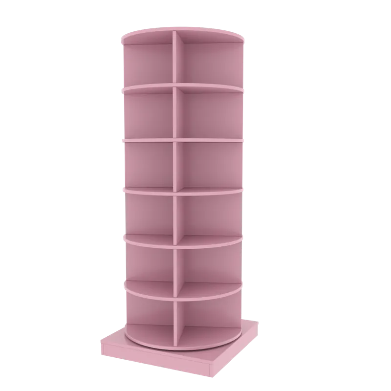 360 Rotating Shoe Cabinet 6 Layers - Pink