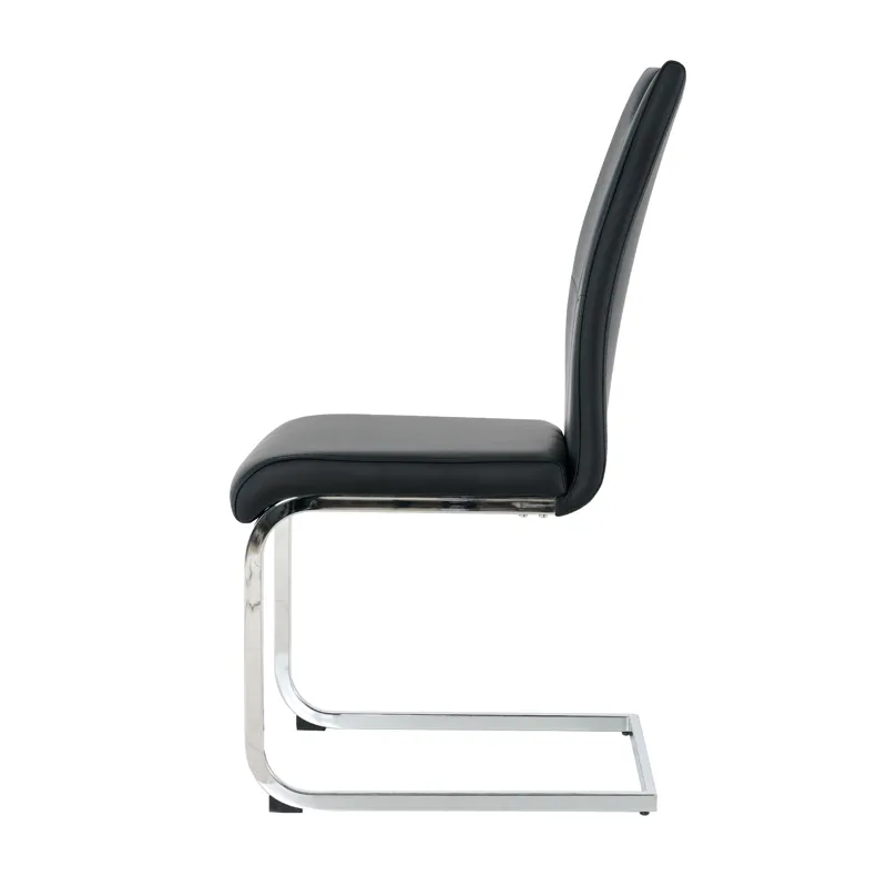 Modern Dining Chairs With Faux Leather Padded Seat Dining Living Room Chairs Upholstered Chair With 