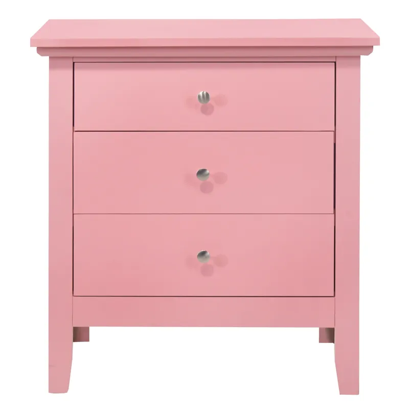 Hammond - G5404-N 3 Drawer Nightstand - Pink