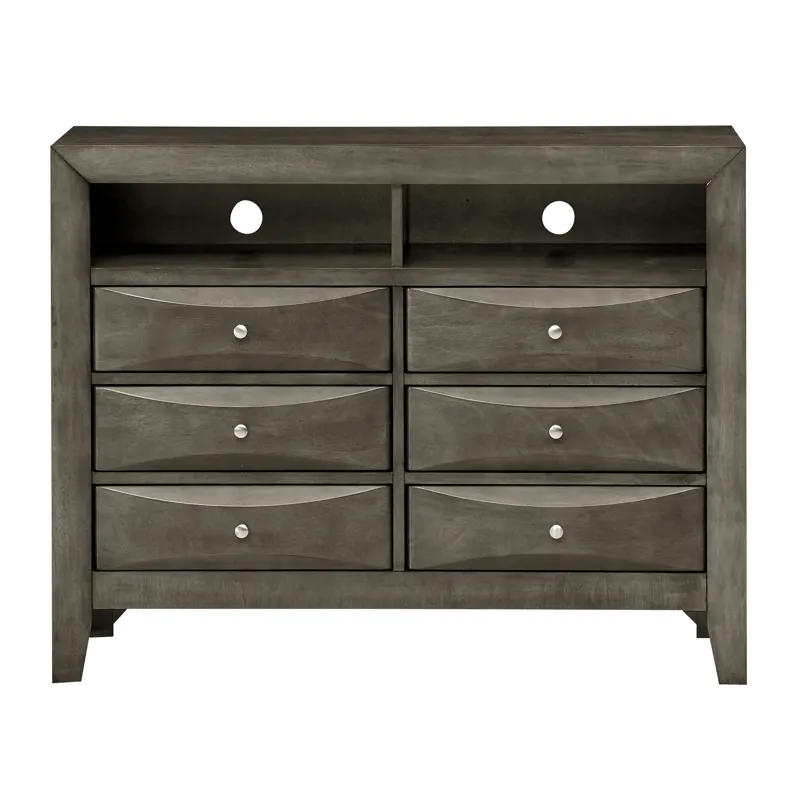Marilla - G1505-TV2 Media Chest - Gray