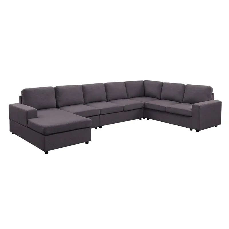 Tifton - Modular Sectional Sofa With Reversible Chaise - Dark Gray Linen