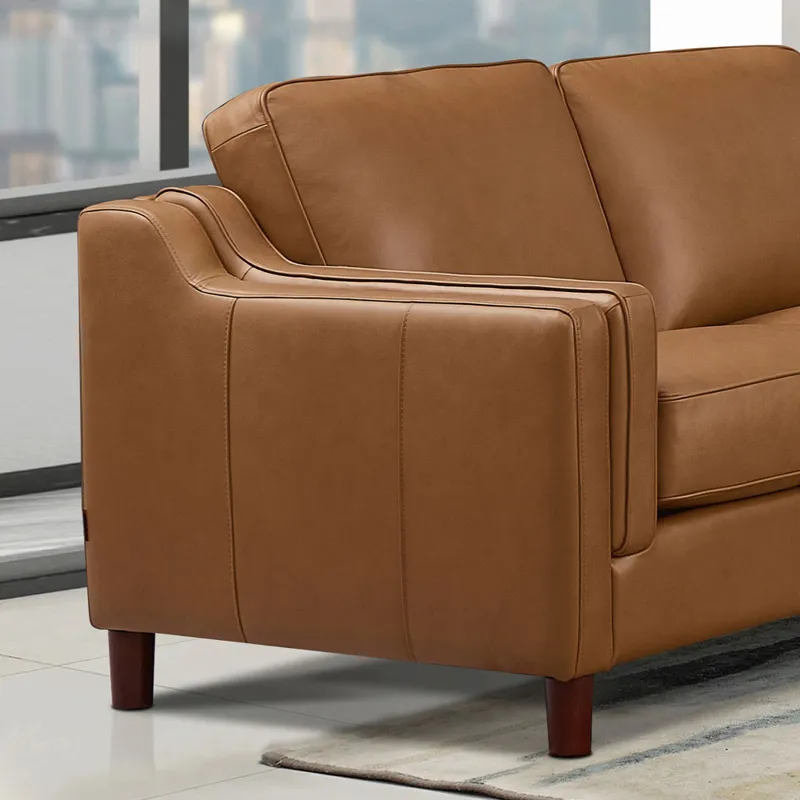 Bella - Leather Sofa - Cognac