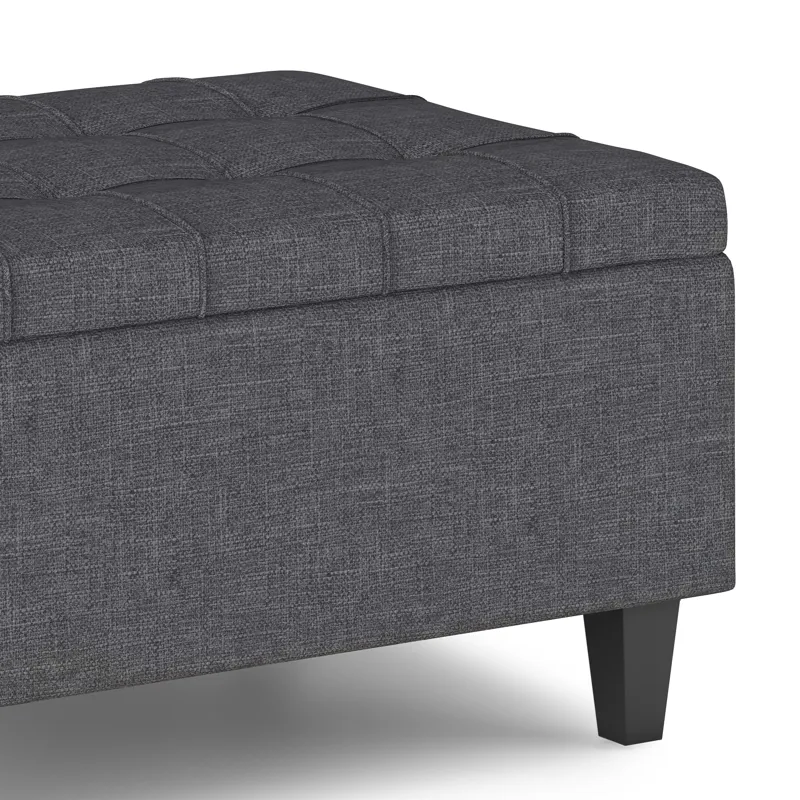 Harrison - Small Coffee Table Storage Ottoman - Slate Grey