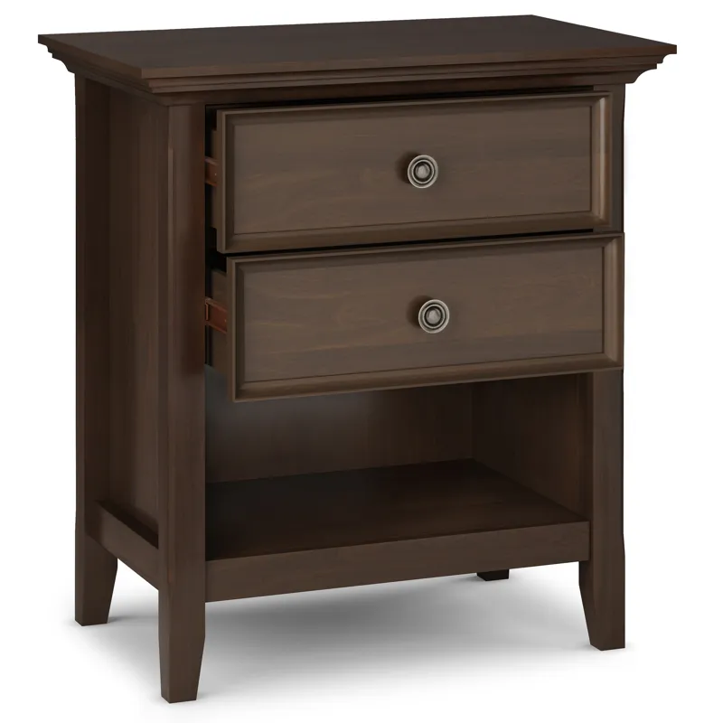 Amherst - Bedside Table - Natural Aged Brown