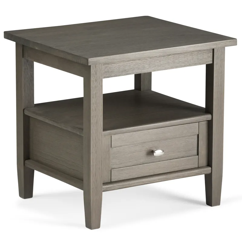 Warm Shaker - End Table - Farmhouse Grey