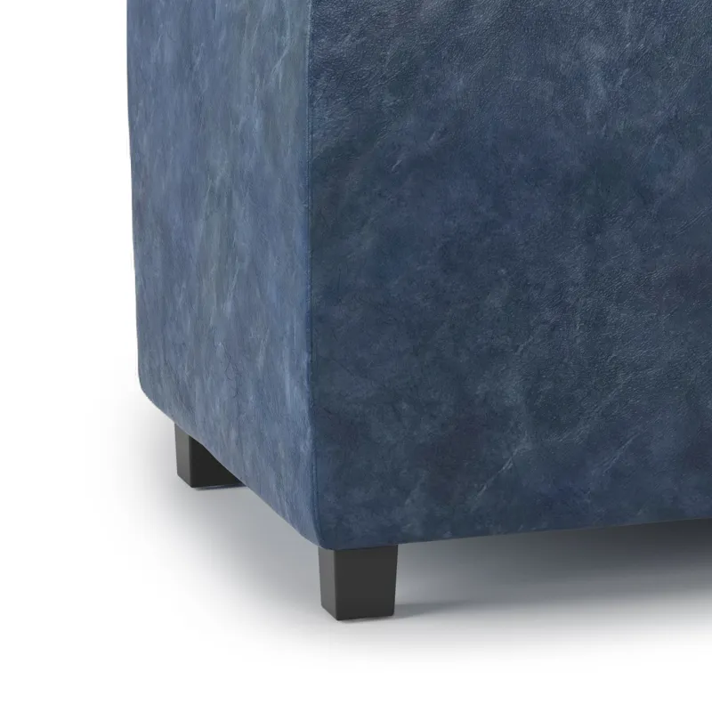 Avalon - Storage Ottoman - Denim Blue