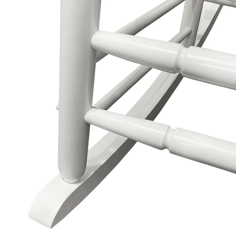 Balcony Porch Wood Adult Rocking Chair - White