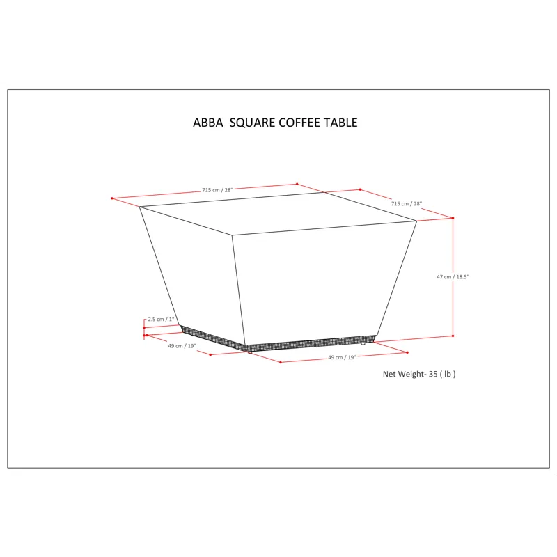 Abba - Square Coffee Table - Dark Brown