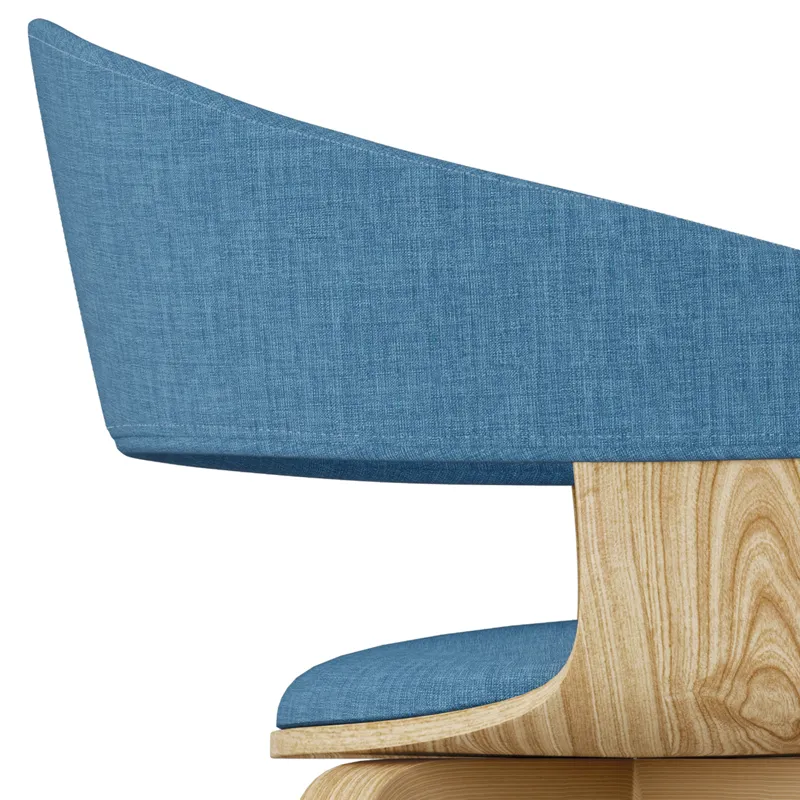 Lowell - Bentwood Dining Chair - Blue / Light Brown