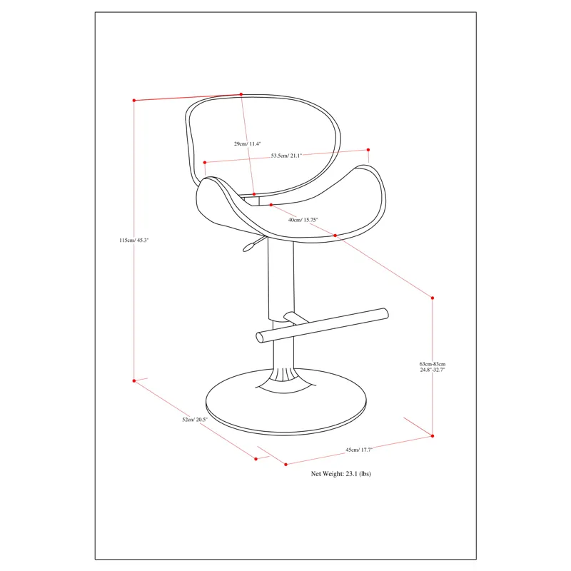 Marana - Bentwood Adjustable Swivel Bar Stool - Black