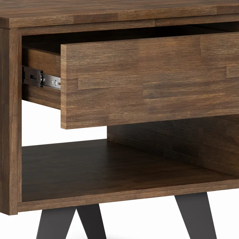 Lowry - End Table - Rustic Natural Aged Brown