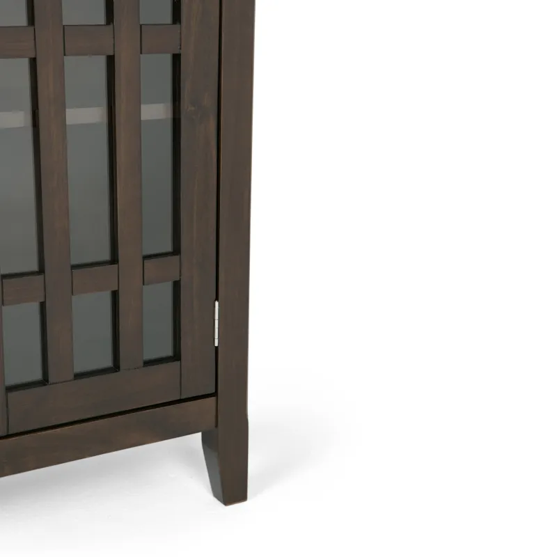 Bedford - Low Storage Media Cabinet - Dark Tobacco Brown