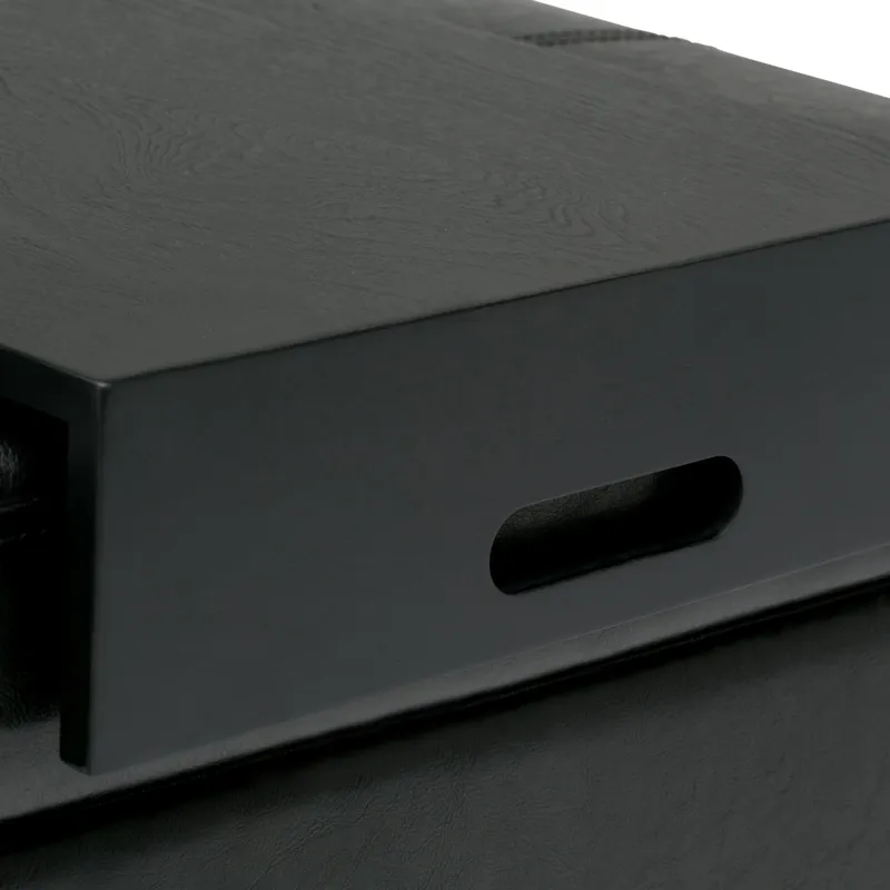 Oregon - Storage Ottoman Bench with Tray - Midnight Black