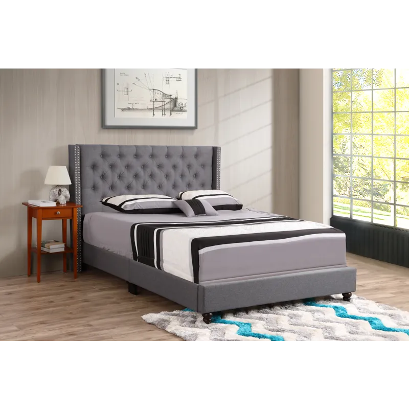 Julie - G1904-FB-UP Full Upholstered Bed - Gray
