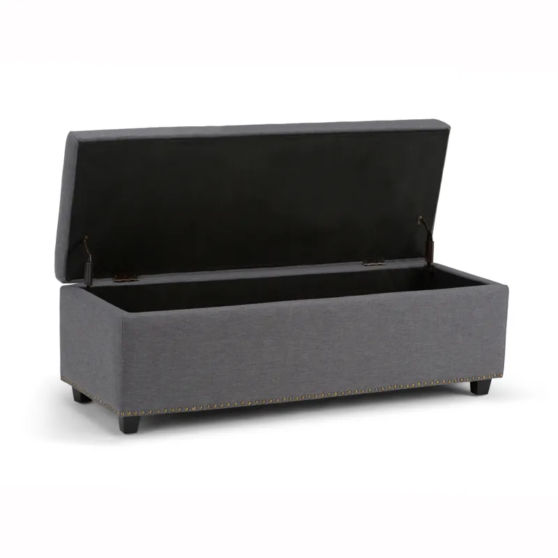 Hamilton - Storage Ottoman - Slate Grey