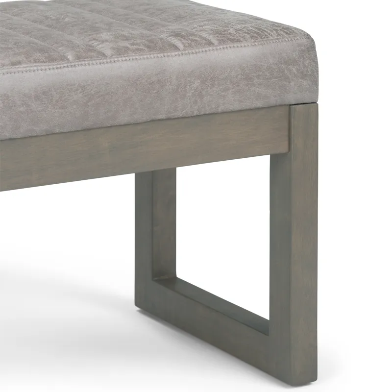 Casey - Ottoman Bench - Distressed Grey Taupe