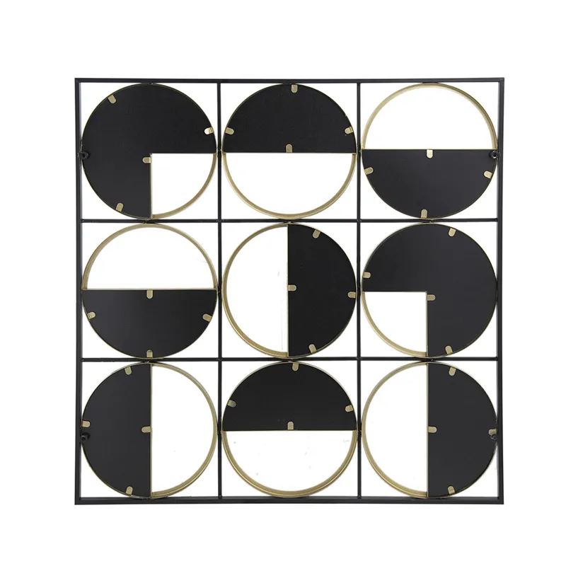Eclectic Styling Metal Beaded Wall Mirror With Contemporary Design For Bedroom, Liveroom & Entryway 