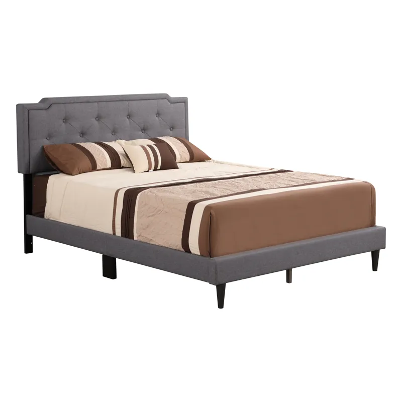 Deb - G1104-QB-UP Queen Bed (All in One Box) - Gray