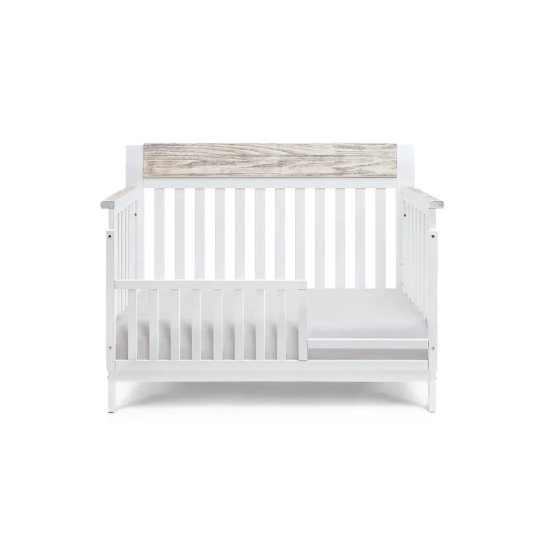 Hayes - 4-in-1 Convertible Crib - White/Natural