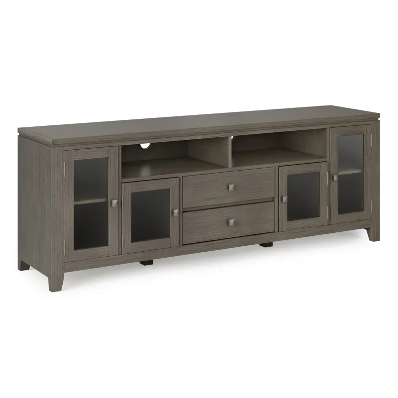 Cosmopolitan - 72\" Wide TV Media Stand - Farmhouse Grey