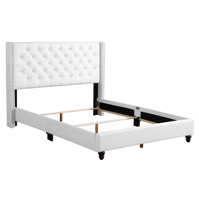 Julie - G1918-FB-UP Full Upholstered Bed - White