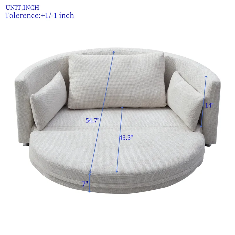 Multi-Functional Foldable Sleeper Sofa Bed, Floor Sofa Chair Bed, Circular Adjustable Futon Sitting 