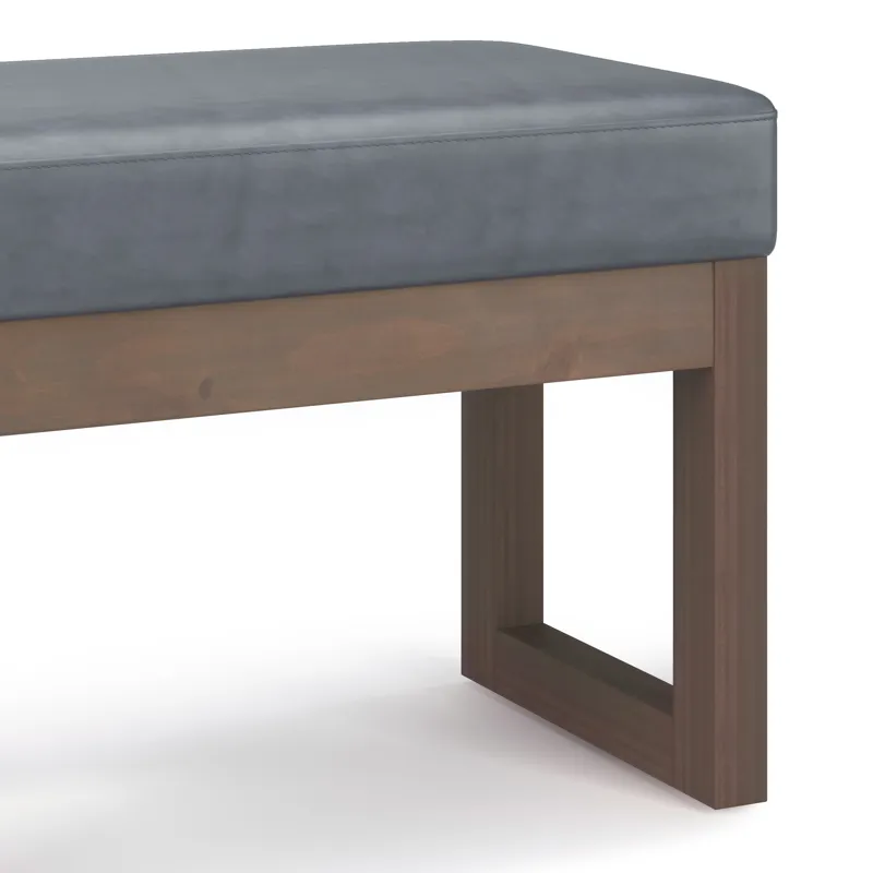 Milltown - Footstool Small Ottoman Bench - Stone Grey