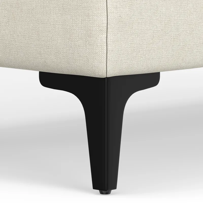 Ava - Mid Century Ottoman - Cream