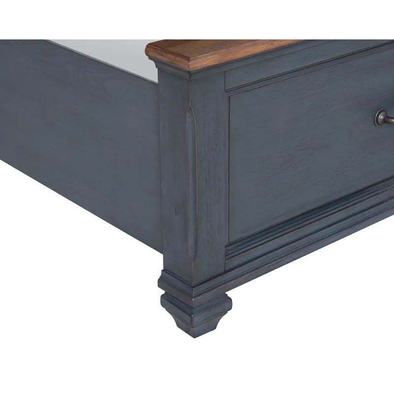 Americana - King Bed - Corduroy Blue