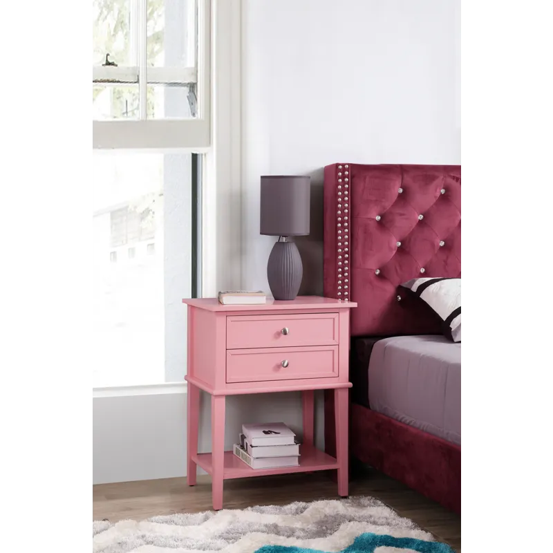 Newton - G062-N Nightstand - Pink