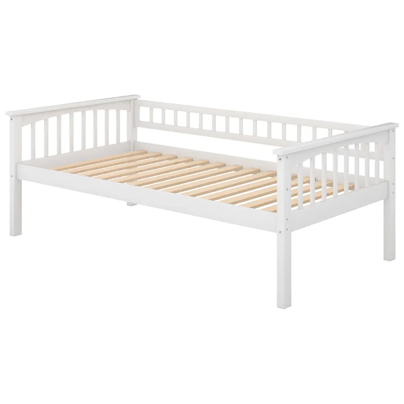 Twin Over Twin Bunk Bed With Drawers, Convertible Beds - White