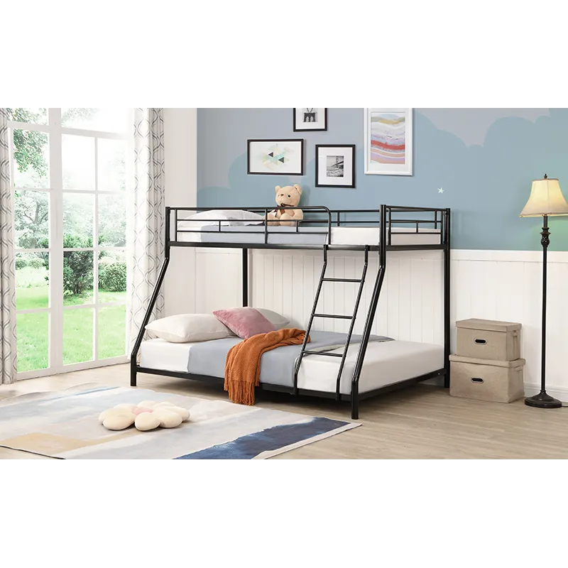 Twin Over Full Metal Bunk Bed - Black