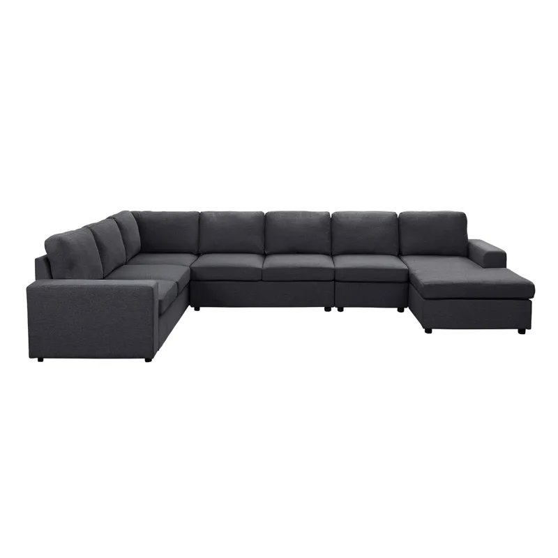 Hayden - Modular Sectional Sofa With Reversible Chaise - Dark Gray Linen