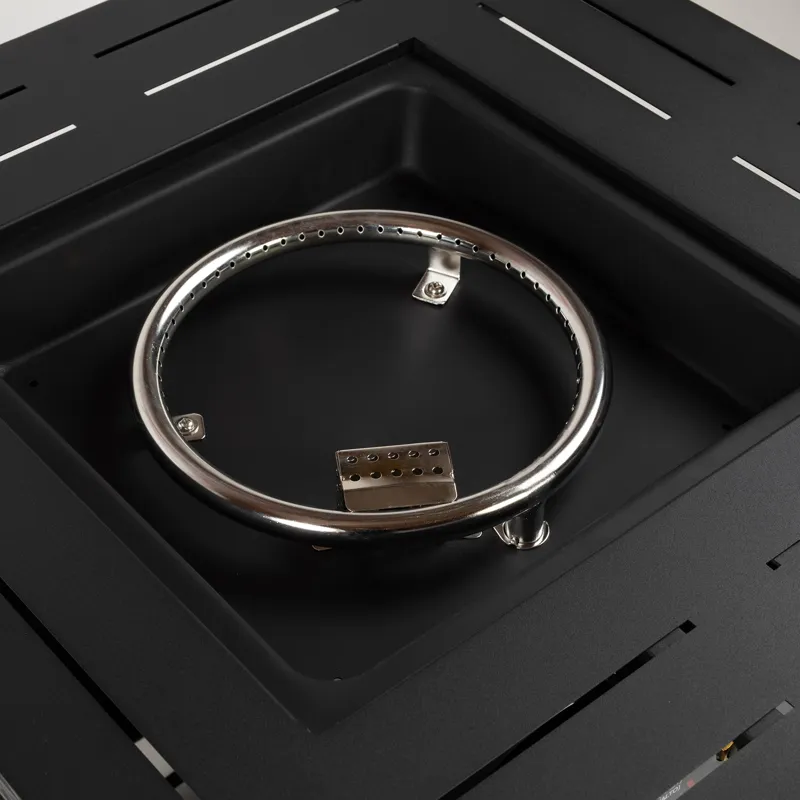 28\" Square Fire Pit Table - Brown