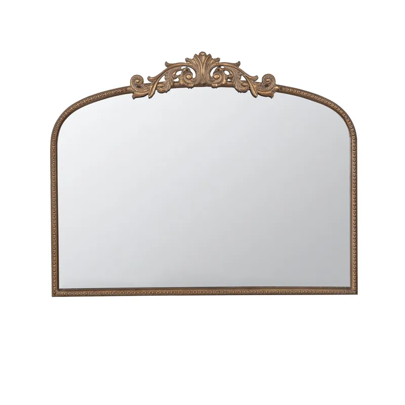 Classic Design Arch Mirror And Baroque Inspired Frame For Living Room Bathrrom Enterway Console - Go