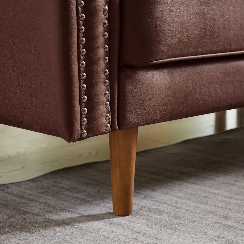 L-Shape Sofa Couch With Chais Mid-Century, Strong Leg And Design That Will Complement Any Living Spa