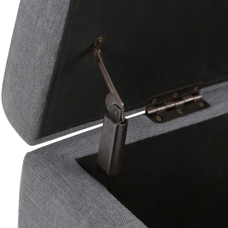 Hamilton - Storage Ottoman - Slate Grey