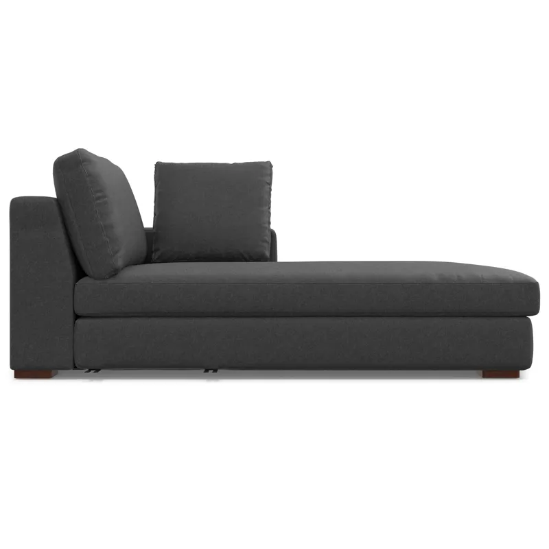 Charlie - Deep Seater Right Sectional Sofa - Pebble Gray