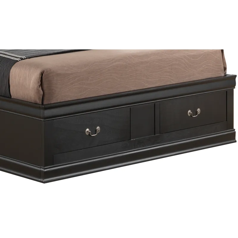Louis Phillipe - G3150B-FSB Full Storage Bed - Black