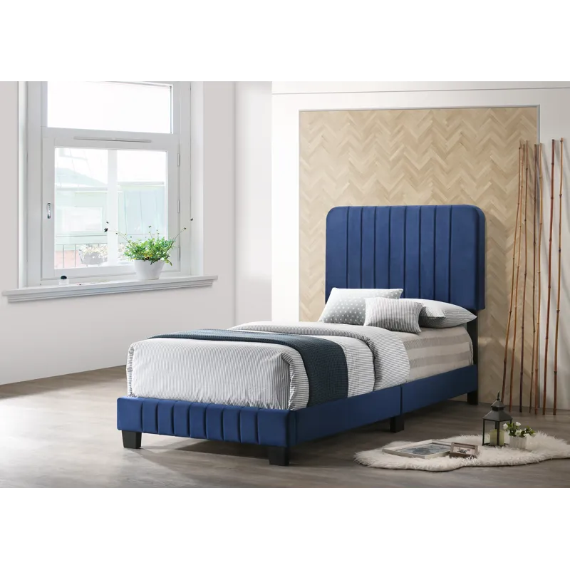 Lodi - G0409-TB-UP Twin Bed - Navy Blue